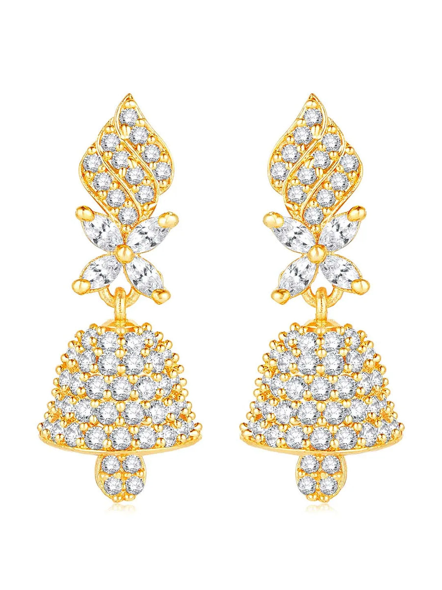 Shine CZ Jhumki by Peora | Radiant Ethnic Jewellery Collection

