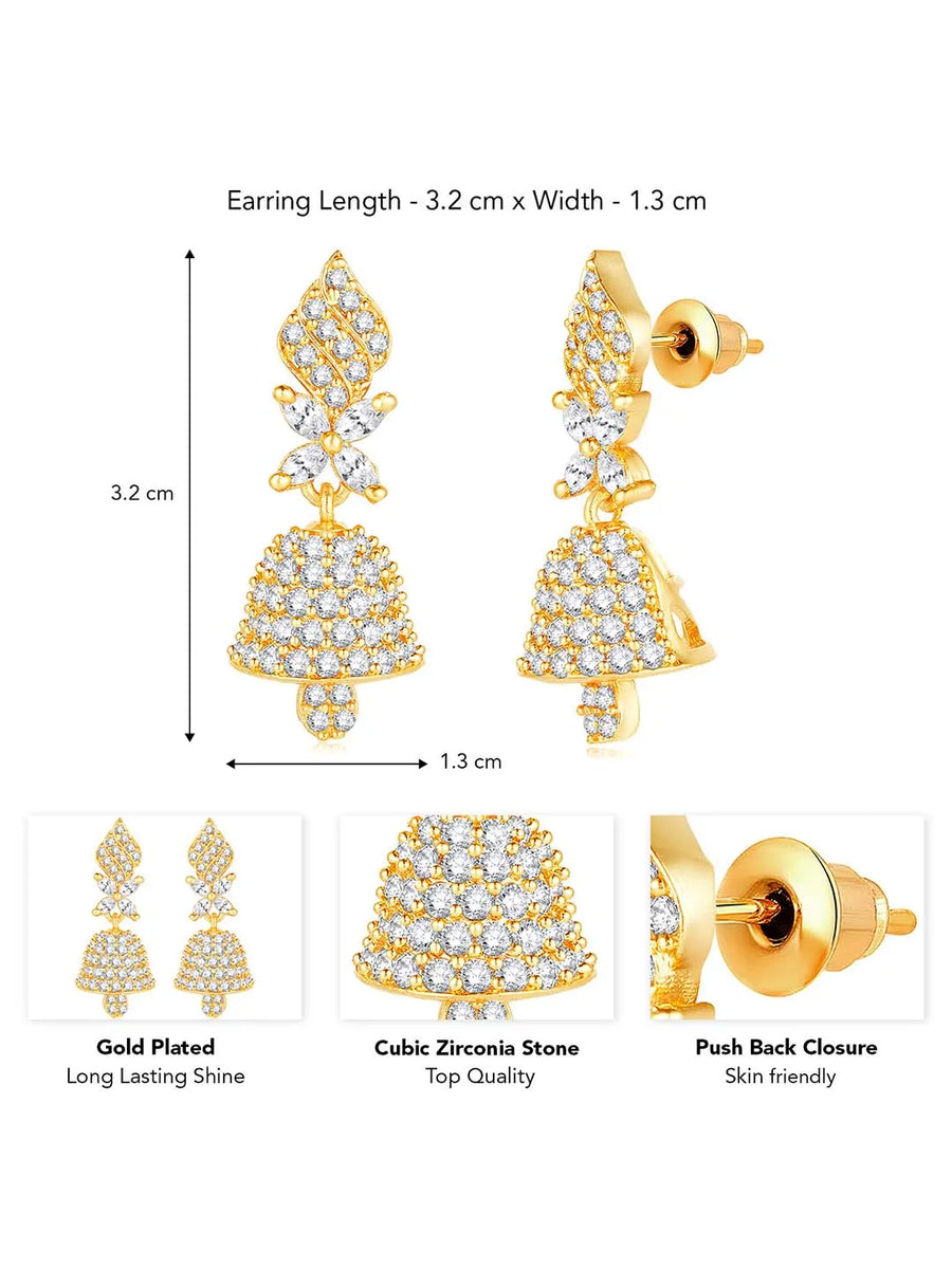 Shine CZ Jhumki by Peora | Radiant Ethnic Jewellery Collection


