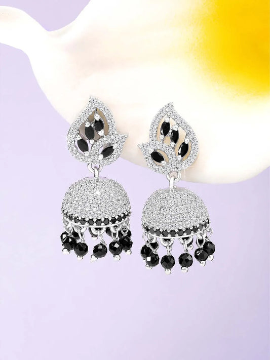 Azure Elegance CZ Jhumki | Find Chic Jewellery at Peora

