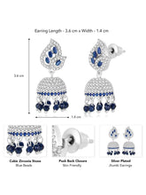 Azure Elegance CZ Jhumki | Find Chic Jewellery at Peora

