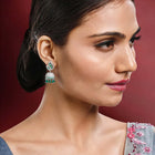 Azure Elegance CZ Jhumki | Find Chic Jewellery at Peora

