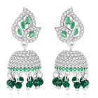Azure Elegance CZ Jhumki | Find Chic Jewellery at Peora

