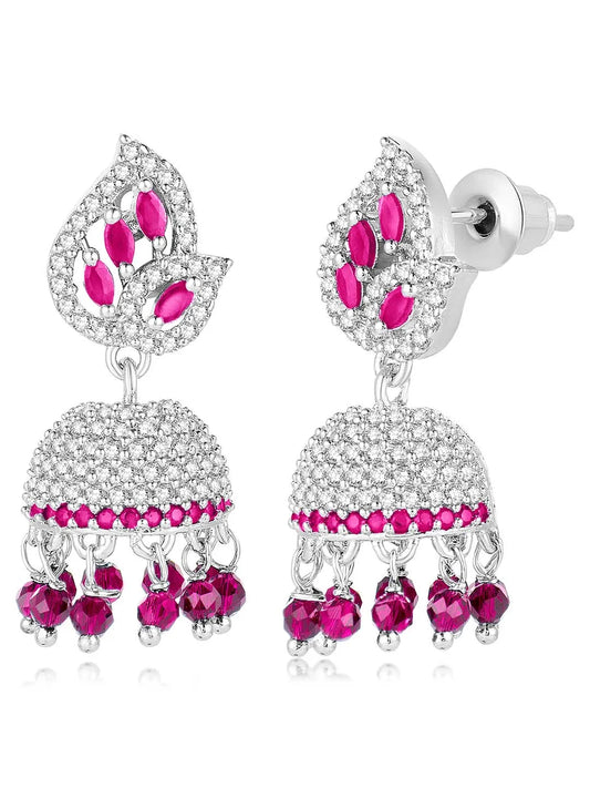 Azure Elegance CZ Jhumki | Find Chic Jewellery at Peora

