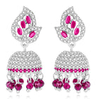 Azure Elegance CZ Jhumki | Find Chic Jewellery at Peora

