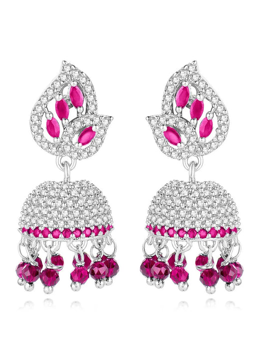 Azure Elegance CZ Jhumki | Find Chic Jewellery at Peora

