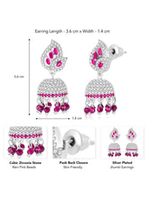 Azure Elegance CZ Jhumki | Find Chic Jewellery at Peora

