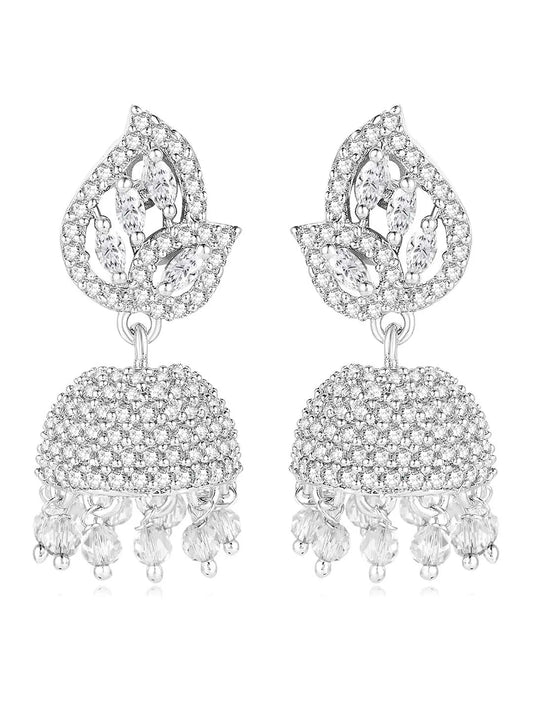 Azure Elegance CZ Jhumki | Find Chic Jewellery at Peora

