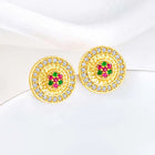 CZ Multicolour Stud Earrings | Peora Vibrant CZ Jewellery

