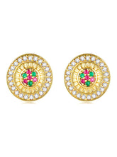 CZ Multicolour Stud Earrings | Peora Vibrant CZ Jewellery

