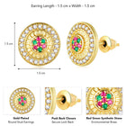 CZ Multicolour Stud Earrings | Peora Vibrant CZ Jewellery

