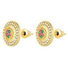 CZ Multicolour Stud Earrings | Peora Vibrant CZ Jewellery

