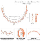 CZ Necklace Set – Stylish Stone Jewellery by Peora
