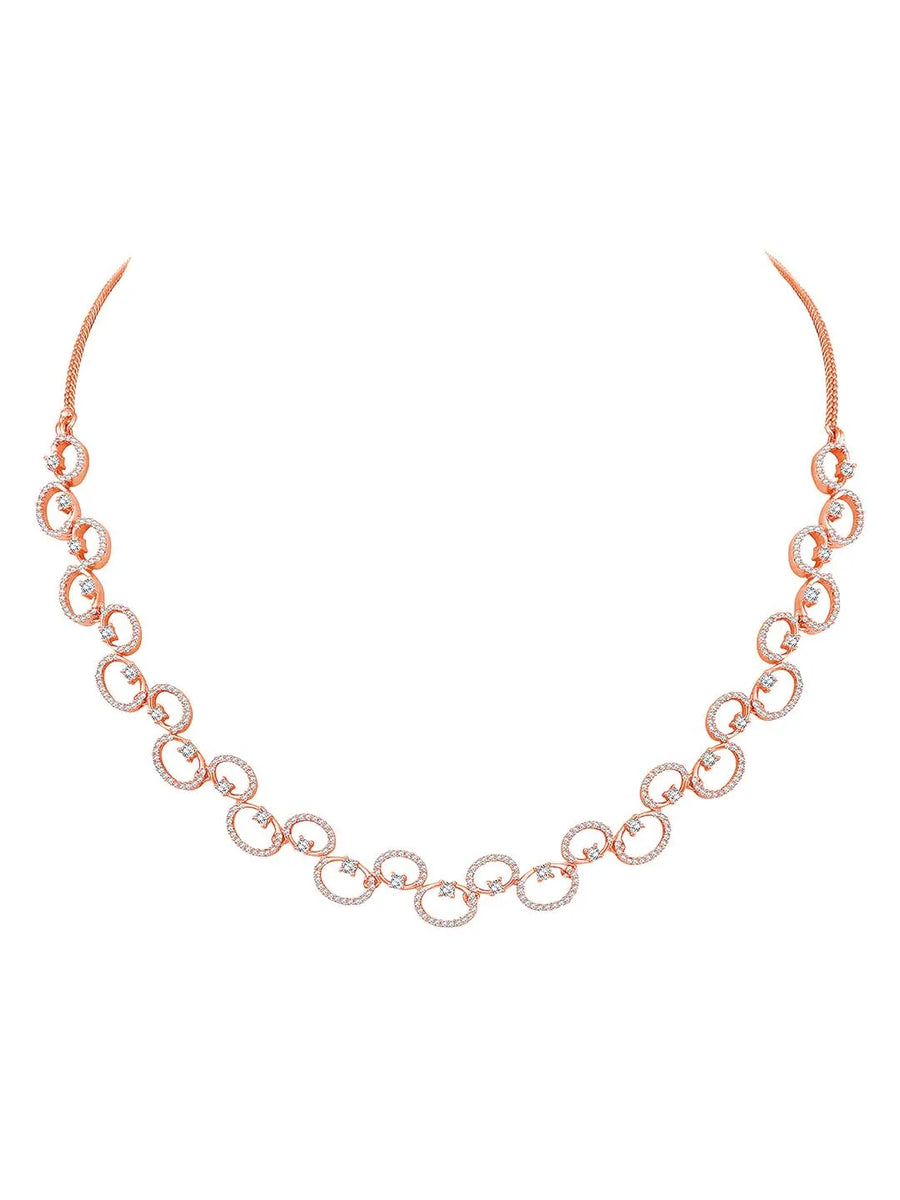 CZ Necklace Set – Stylish Stone Jewellery by Peora
