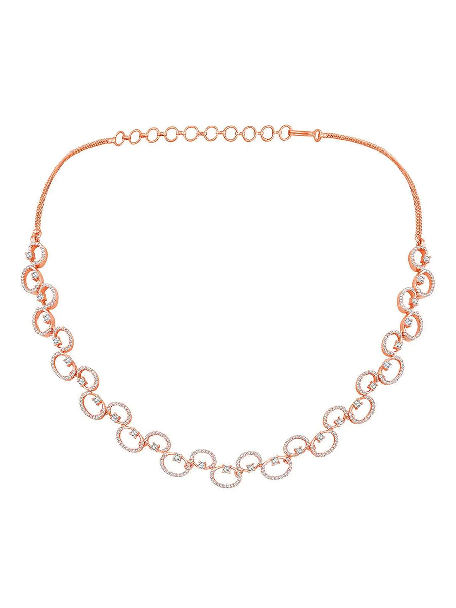 CZ Necklace Set – Stylish Stone Jewellery by Peora
