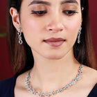 CZ Necklace Set – Stylish Stone Jewellery by Peora
