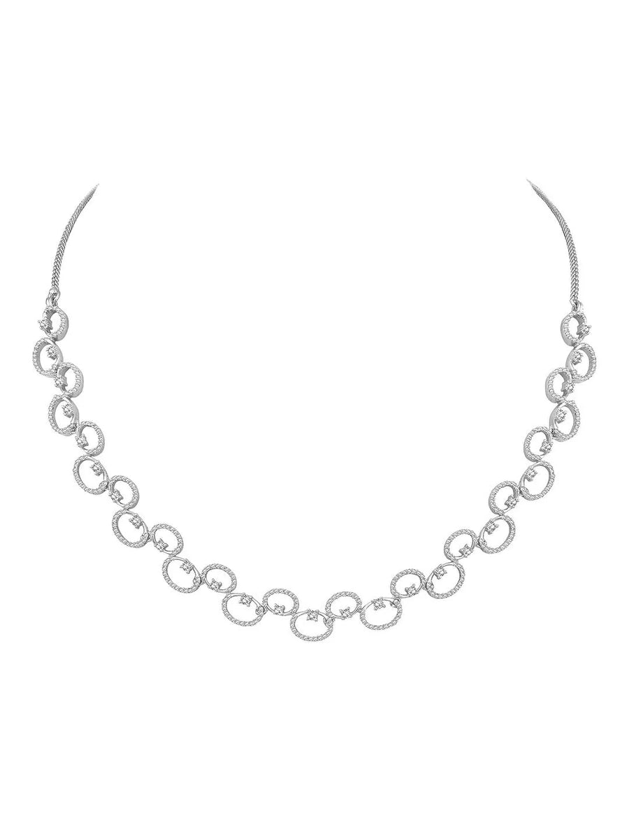CZ Necklace Set – Stylish Stone Jewellery by Peora
