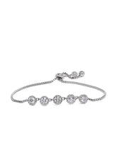 Sparkling Solitaire CZ Bracelet in Silver featuring Crystals bracelets 
