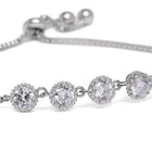 Sparkling Solitaire CZ Bracelet in Silver featuring Crystals bracelets 

