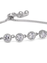 Sparkling Solitaire CZ Bracelet in Silver featuring Crystals bracelets 
