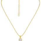 Radiant Rounds CZ Solitaire Pendant Set - Gold