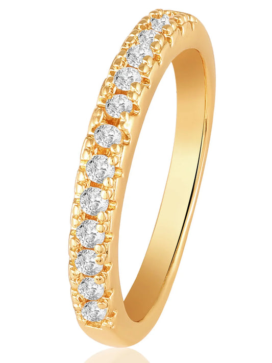 Radiant Rounds CZ Solitaire Pendant Set - Gold