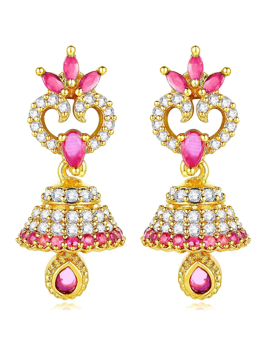 CZ Beauty Jhumki | Peora Graceful CZ Jewellery

