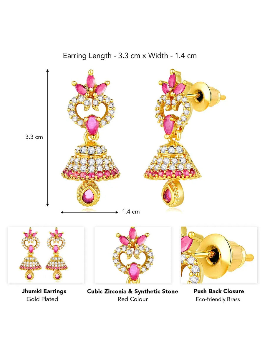 CZ Beauty Jhumki | Peora Graceful CZ Jewellery

