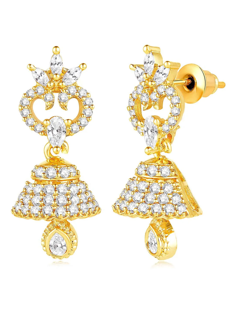 CZ Beauty Jhumki | Peora Graceful CZ Jewellery

