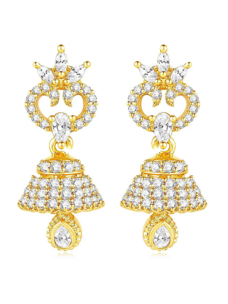 CZ Beauty Jhumki | Peora Graceful CZ Jewellery

