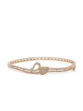 CZ Studded Kada for Every Occasion in Gold featuring Cubic Zirconia kada bracelet  
