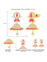 Stylish Blush CZ Jhumki | Find Unique Jewellery at Peora

