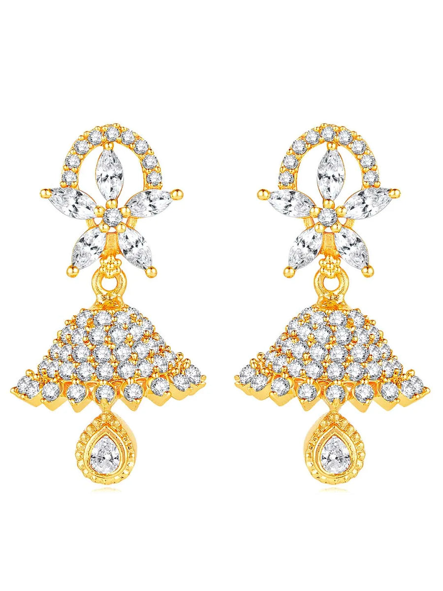 Stylish Blush CZ Jhumki | Find Unique Jewellery at Peora

