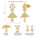 Stylish Blush CZ Jhumki | Find Unique Jewellery at Peora


