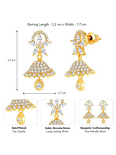 Stylish Blush CZ Jhumki | Find Unique Jewellery at Peora

