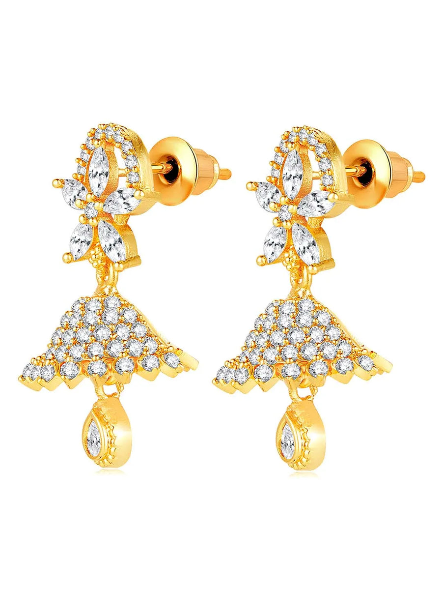 Stylish Blush CZ Jhumki | Find Unique Jewellery at Peora

