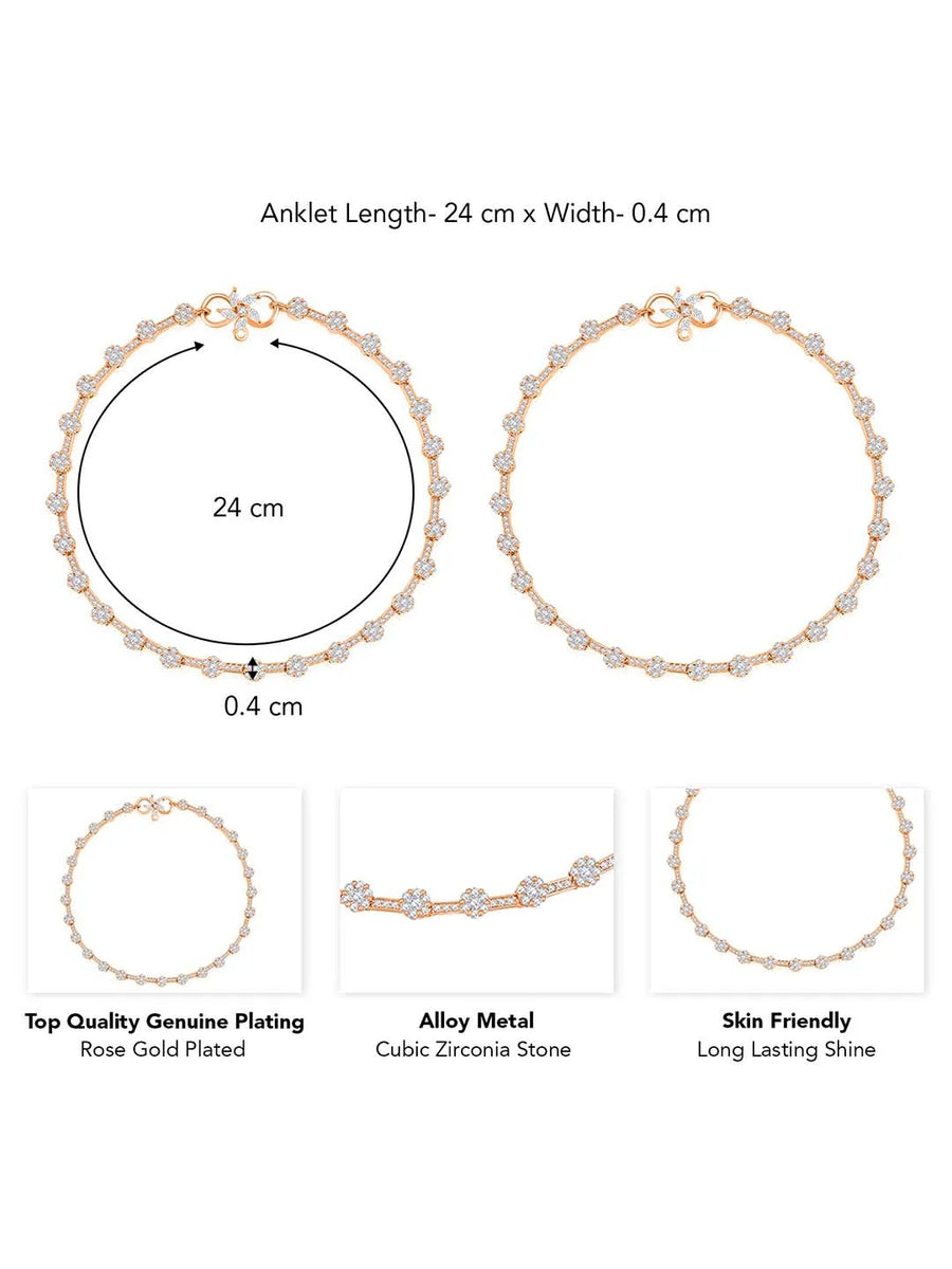 Studded Anklets | Stylish Fashion Jewellery by Peora Fashions
