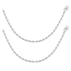 Elegant and Timeless CZ Studded Anklet - Silver