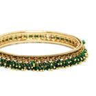 Royal Essence Beads Kada Bangle Set in Green featuring Beads bangle set 
