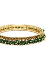 Royal Essence Beads Kada Bangle Set in Green featuring Beads bangle set 
