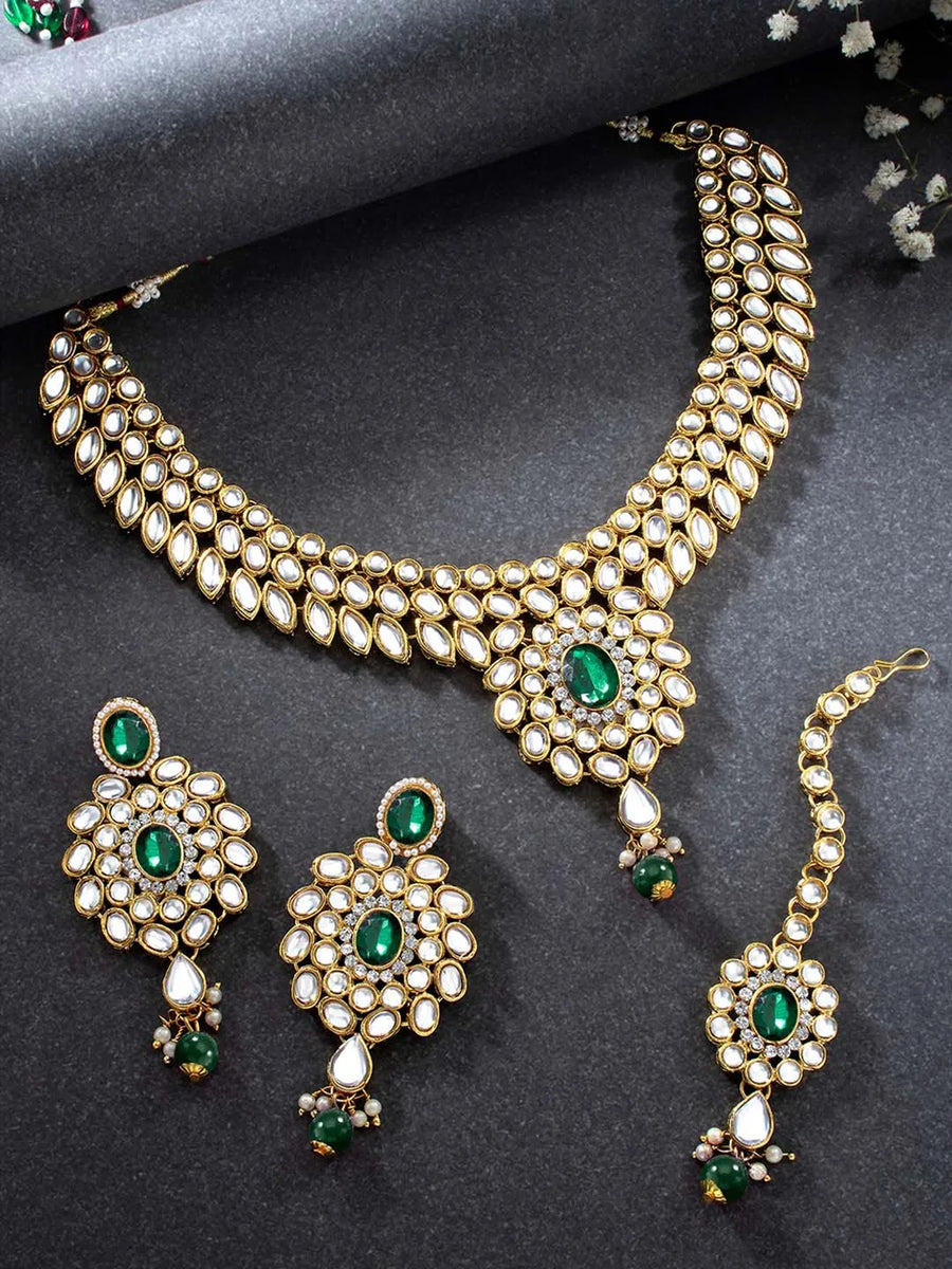 Kundan Stone Necklace Set | Elegant Traditional Design by Peora

