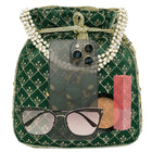 Stylish Glamour Grasp Potli Bag - Green