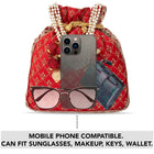 Stylish Glamour Grasp Potli Bag - Red