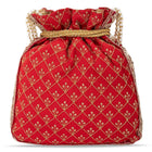 Stylish Glamour Grasp Potli Bag - Red