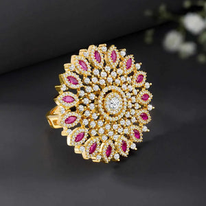 Bold Radiant Statement CZ Ring