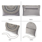 Stylish Evening Cocktail Clutch - Grey