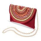 Stylish Evening Cocktail Clutch - Maroon