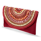 Stylish Evening Cocktail Clutch - Maroon