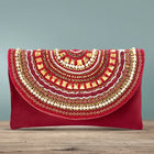 Stylish Evening Cocktail Clutch - Maroon