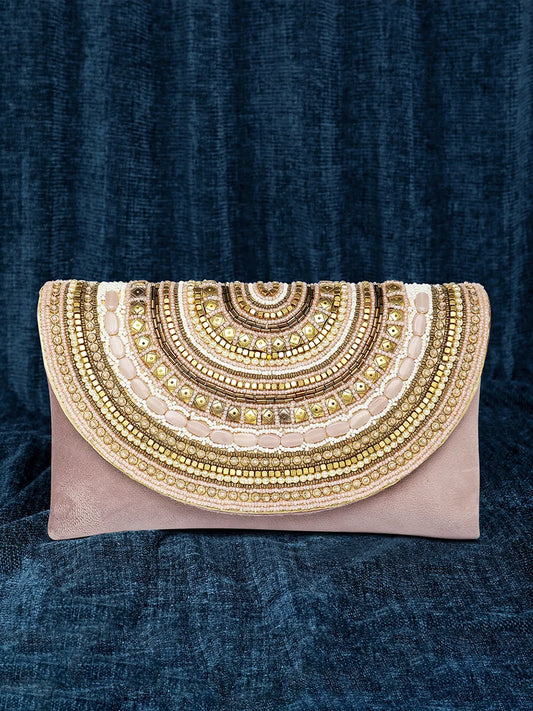 Stylish Evening Cocktail Clutch - Peach