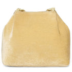 Gold potli bag named Embellished Ethnic Potli with Pearls, featuring faux emerald detailing and soft fabric texture | Peora
